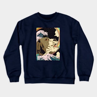 SHIH TZU DOG GREAT WAVE RAINBOW SHIRT Crewneck Sweatshirt
